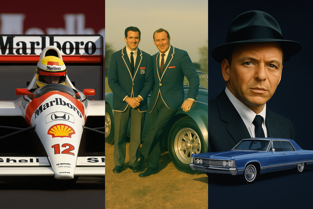Ayrton Senna, Caroll Shelby, Frank Sinatra